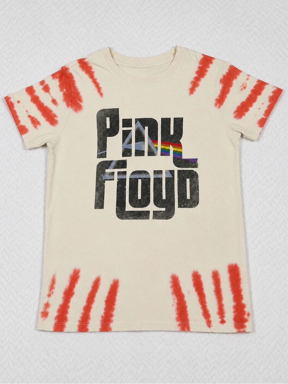 Pink Floyd Dark Side of the Moon Tie Dye Graphic Band T-Shirt XS 100% Cotton